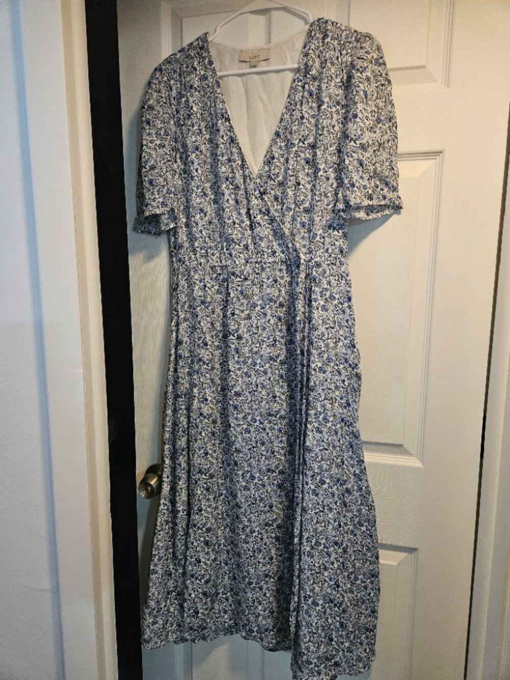Loft Blue and White Dress